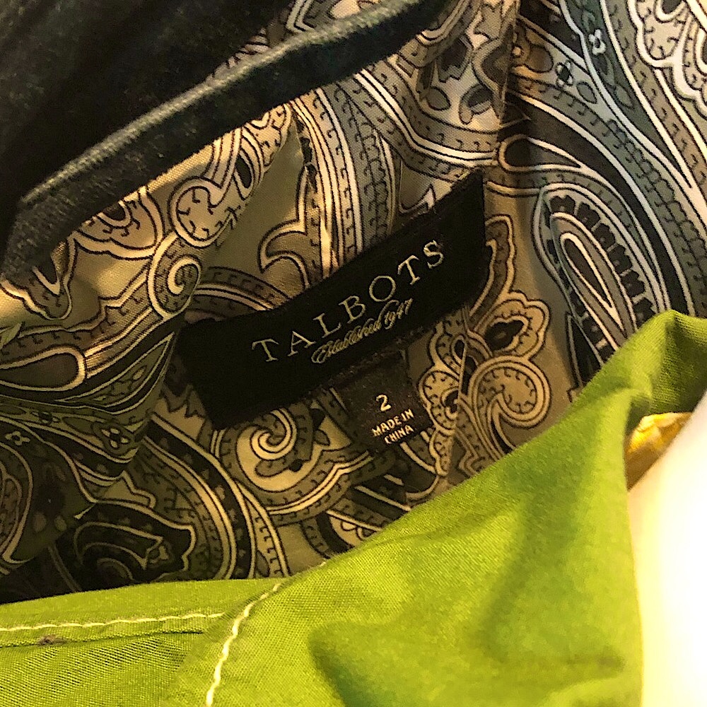 Talbots Signature Teal Velvet Single Button Blazer - image 8